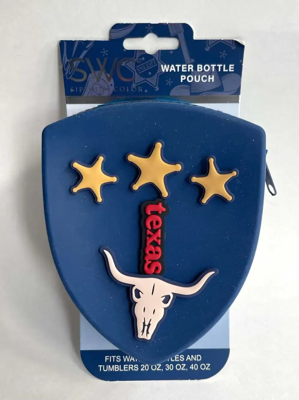 SWC Sip With Color Texas Longhorn Silicone Water Bottle Pouch for 20oz-40oz Tumb